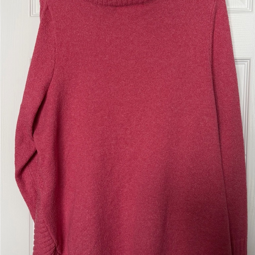 Addition Elle Women's Pink Cowl Neck Sweater - Size 1X
